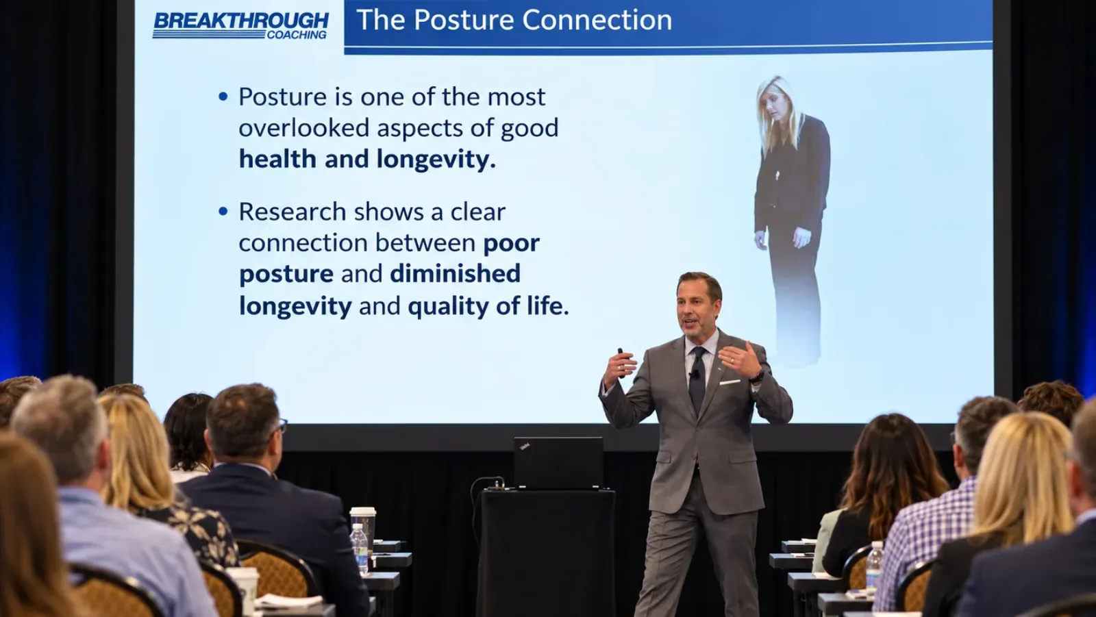 Dr. Mark Sanna presenting The Posture Connection seminar