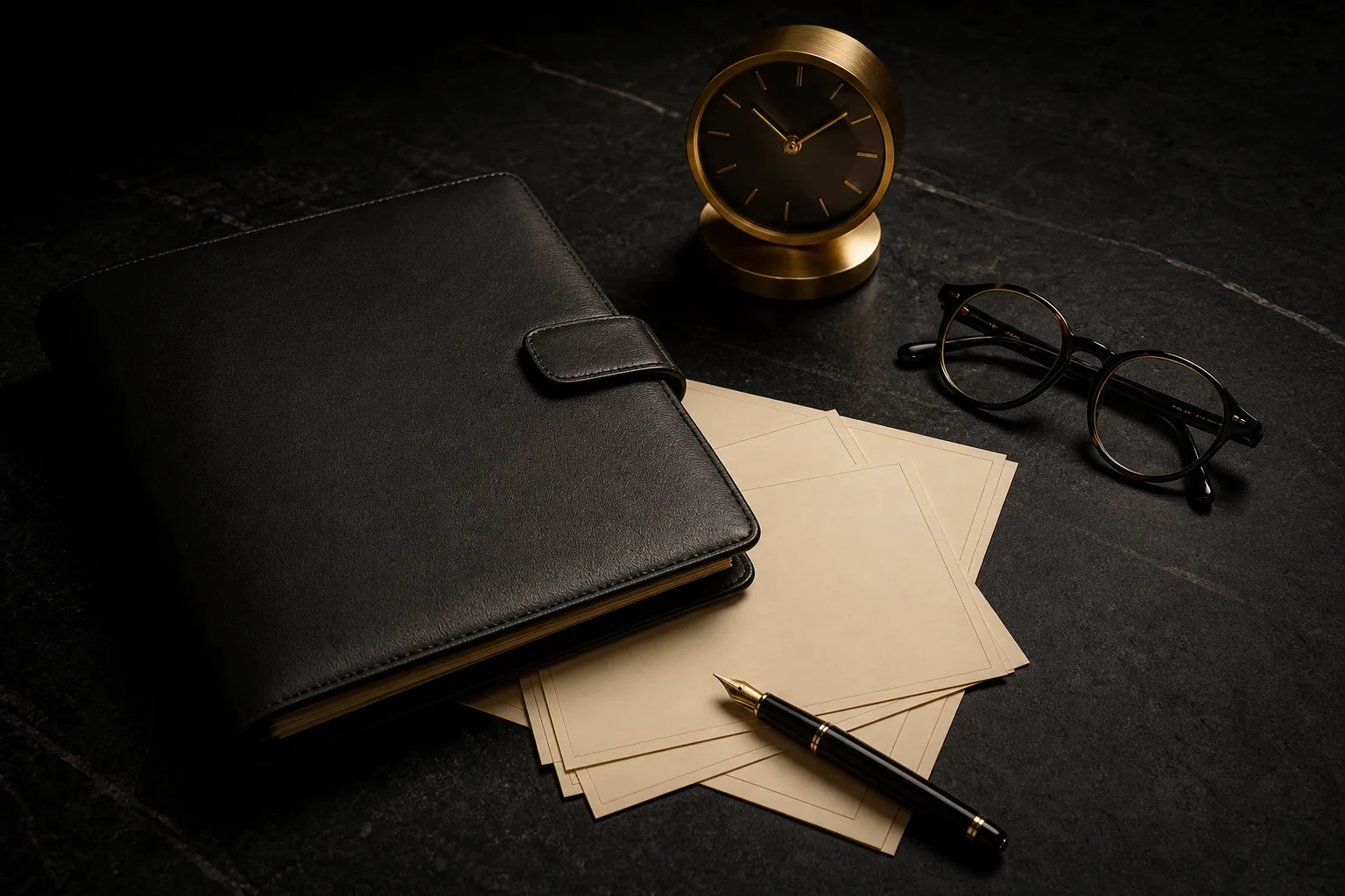 Dark editorial care-planning materials