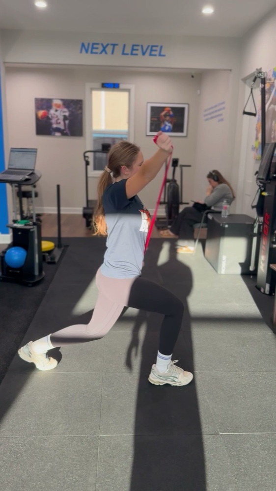 Banded lunge training at Elev8 next-level studio