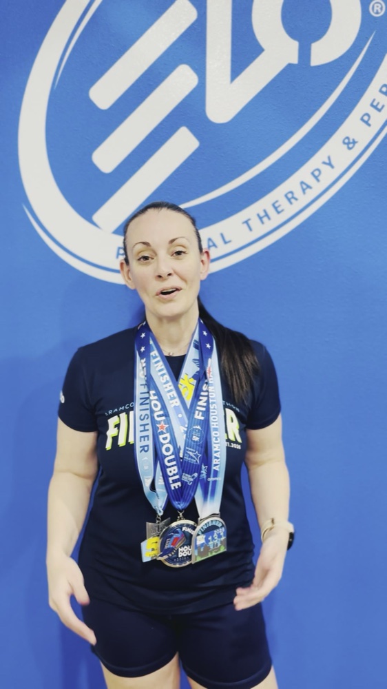 Elev8 patient celebrating finish-line results
